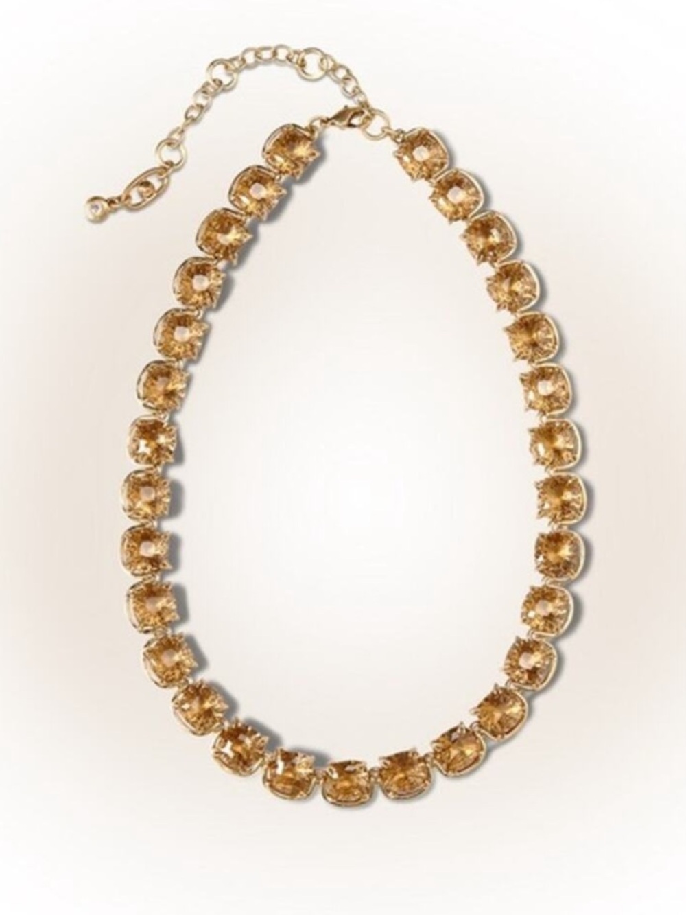 Cabi Gold Twinkle Amber Crystal Statement Necklace
